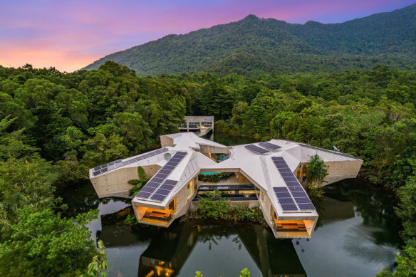 Alkira Resort House is set among the rainforest. 
