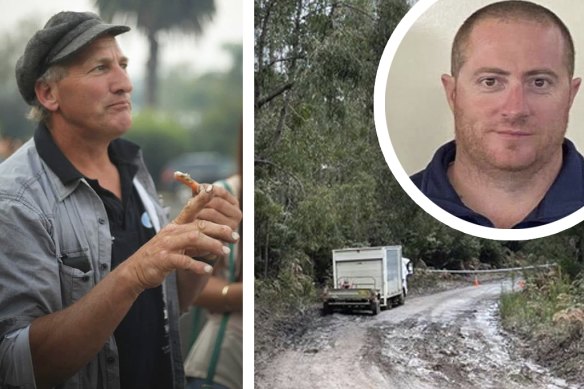 John Della Franca, left, has been charged with murder over the disappearance of Pemberton local Tony Ditri, inset. Pictures: Facebook/Supplied