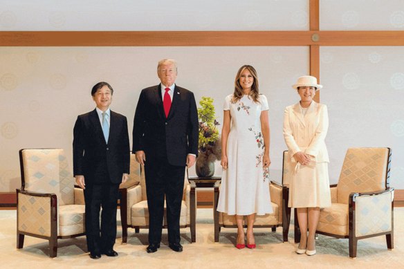 Naruhito and Masako with the Trumps, the Macrons, and the Erdogans.