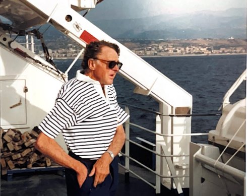 Bob Brissenden on the ferry from Split to Ancona, Italy.