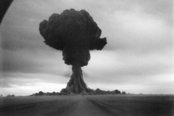 The first Soviet atomic bomb detonated  12 years earlier in 1949.