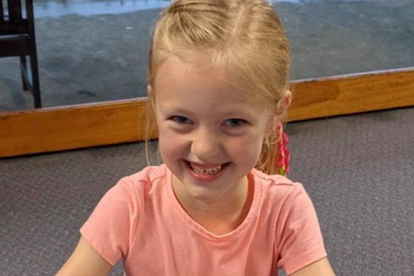 Jordan Marden was stranded at her school due to floodwaters on her 7th birthday. 