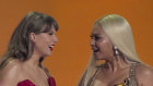 Taylor Swift and Beyonce at the Grammy Awards this month.