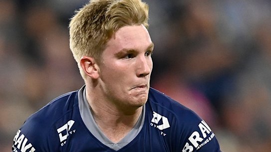 Tom Dearden has been wearing a protective cup over his ruptured testicle.