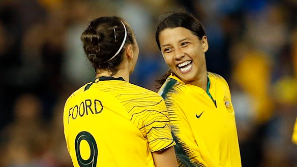 New era: Matildas star Sam Kerr has been named captain of the Australian side.