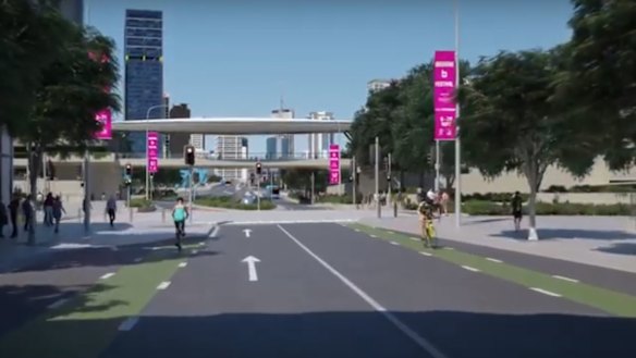 A design concept for the planned Metro Cultural Centre station at South Brisbane.