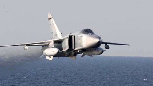 File photo: A Russian Sukhoi Su-24 attack aircraft.