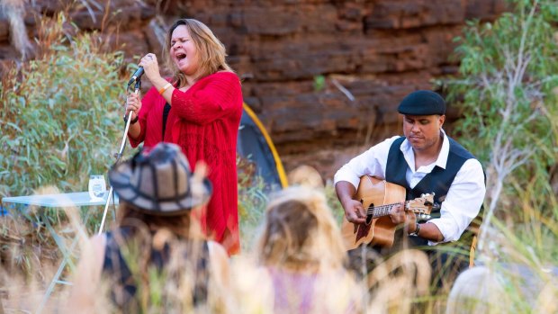 Gina Williams and Guy Ghouse at last year's Karijini Experience. 