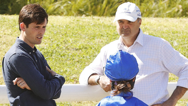 Godolphin trainer James Cummings and managing director Vin Cox.