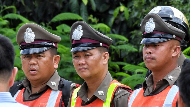 Men only: The Thai police academy will stop admitting women.