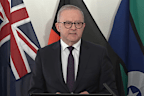 Prime Minister Anthony Albanese speaking in New York.