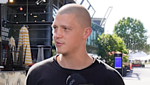 Nikita Tszyu speaks to media.