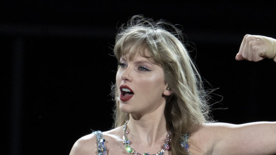 Taylor Swift during her “The Eras Tour” last month in Nashville, Tennessee.