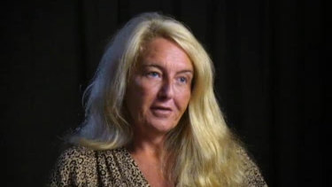 Nicola Gobbo on ABC's 730 program on Tuesday night - her first interview since she was unmasked as the notorious Informer 3838.