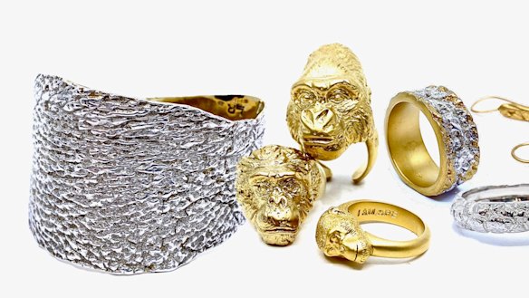 Contemporary jewellery may not involve massive diamonds and 24-carat gold, but the unique pieces – such as this collection by Lisa Roet – can still demand considerable sums.