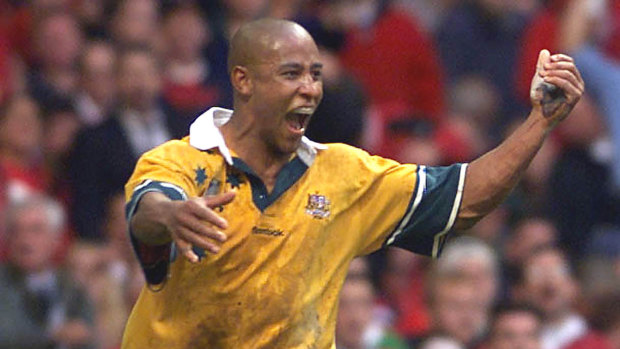 Former Wallabies captain George Gregan back in his playing days. 