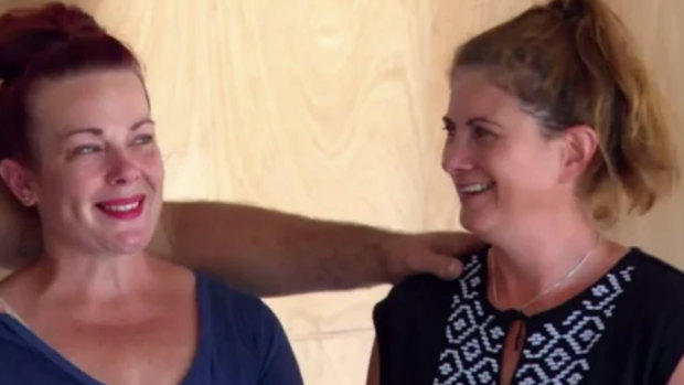 Nicole Prince, right, and her  partner Fiona Taylor on House Rules.