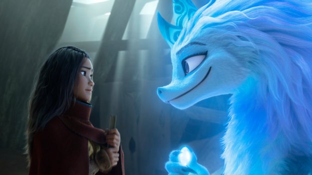 Raya and the Last Dragon melds  the heroic quest of Raya with the snappy self-deprecating chat of water dragon Sisu.