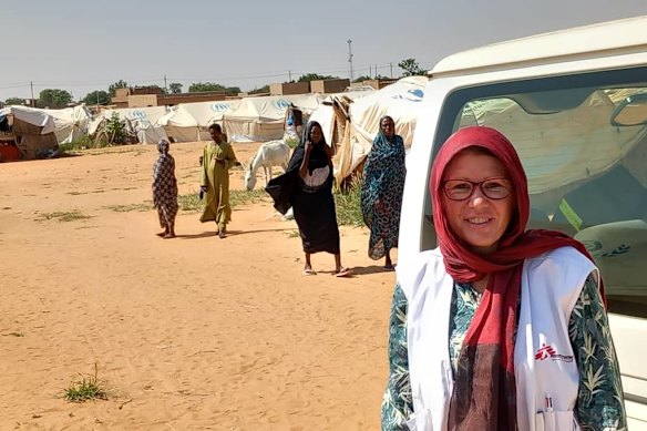 Shelley Cook, an aid worker with Medecins Sans Frontieres, in Sudan.