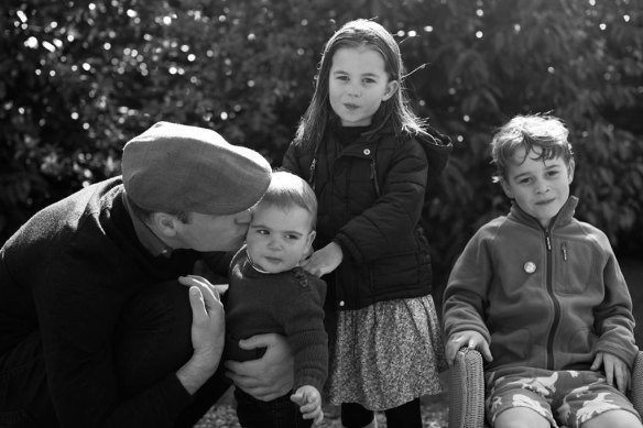 William, Duke of Cambridge, shared this Christmas photo of him and his children Louis, Charlotte and George via an official Instagram account.