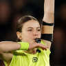 ‘I literally cried’: ​​Teen field umpire the youngest ever at ​​AFL’s top level