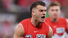Sydney’s Tom Papley celebrates a goal.