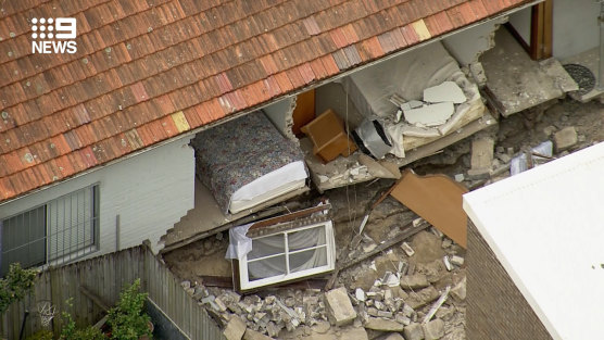 A house collapsed on Wellington Street in Bondi on Thursday afternoon.