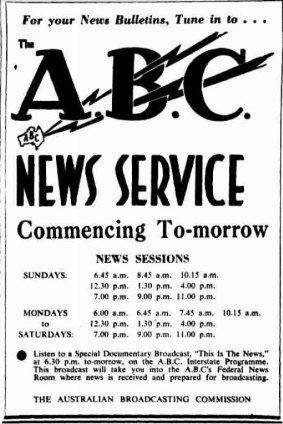 Ad for ABC news service, May 31, 1947