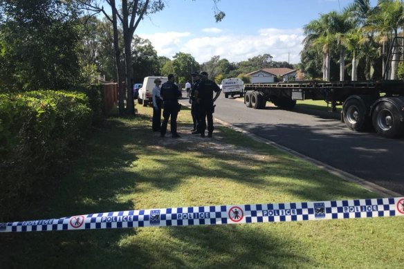 The injured mother and son ran out onto the Hervey Bay street and flagged down neighbours after being stabbed in the neck and torso in April 2018.