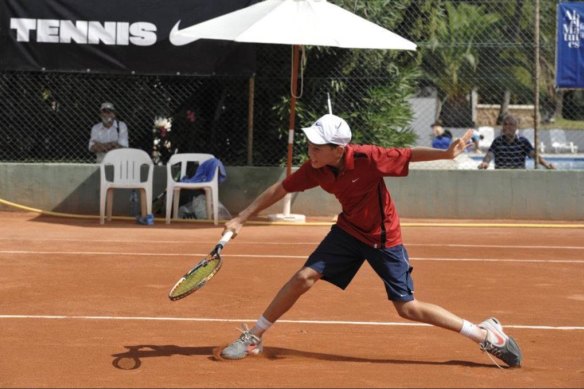 De Minaur showing his form as a junior player.