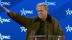 Donald Trump ally Steve Bannon at the Conservative Political Action Conference in Washington DC.