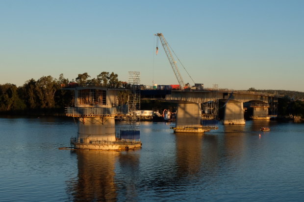 The new bridge being built over the Clarence River at Grafton is a state government project, but for some locals is still a signal that politicians are doing something.