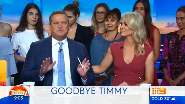 Tim Gilbert farewells Today viewers.