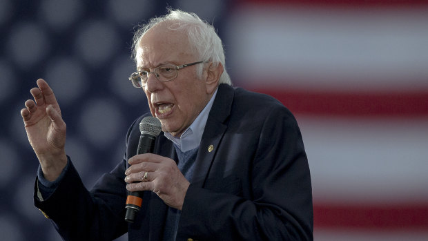 Democratic presidential candidate Senator Bernie Sanders in Austin, Texas.