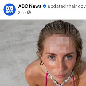 The explicit image posted on ABC News’ compromised Facebook page.