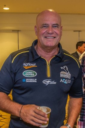 Greg Johnston at the Brumbies 2017 season launch. Mr Johnston has been sacked over alleged financial misconduct.