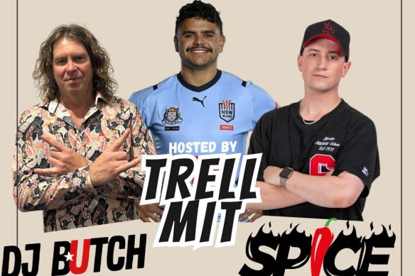 Latrell Mitchell was billed as hosting a party at the Pastoral Hotel in Dubbo.