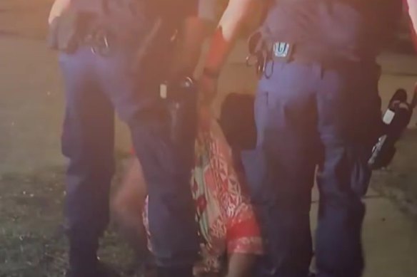 The man allegedly assaulted a police officer at the scene.
