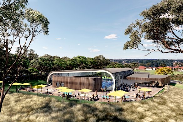 An artist’s impression of Carnes Hill Aquatic and Recreational Centre. 