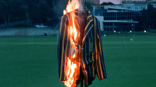 James Robinson
James broke into St Kevins College and burned a blazer in protest.