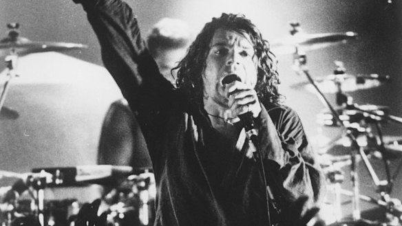 Michael Hutchence on stage in 1993.