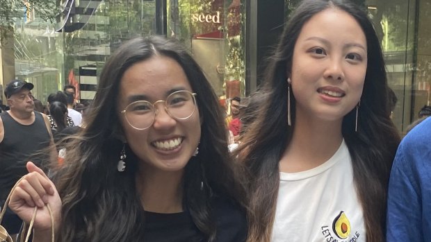 Kelly Chu and Emily Weng at the 2019 Boxing Day sales.