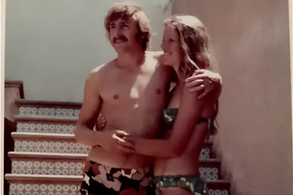 Di and Michael Hart on their honeymoon in Ibiza in 1972.