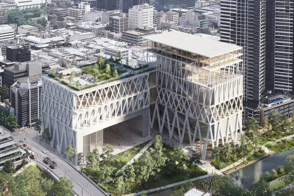 The winning Powerhouse Museum design, by architects Moreau Kusunoki and Genton.