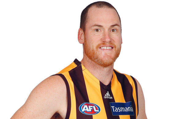 Jarryd Roughead during the latter stages of his playing career in 2019.