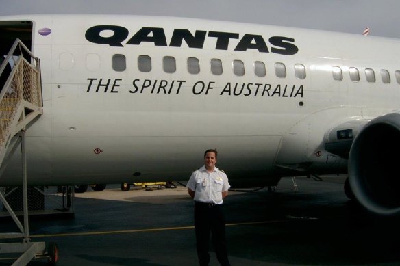 The author’s brother, as a pilot for Qantas. At the time he was the youngest pilot they had ever hired.