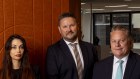 Vanessa Stephens, Glenn White and Hayden Matthews, at the new offices of Volans in Sydney.