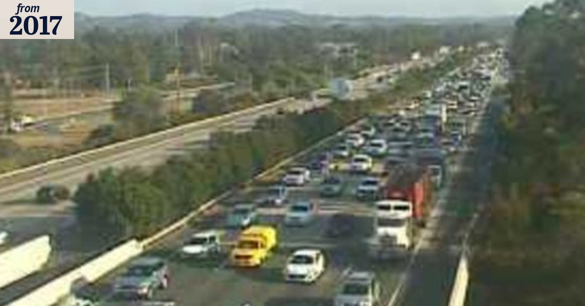 Pedestrian dies after being hit by two cars on M1