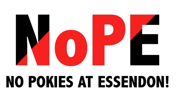 The grassroots “No Pokies at Essendon” (NoPE) group launched on Monday to campaign against the 190 poker machines the Bombers operate across two venues in Melbourne’s outer suburb of Melton.