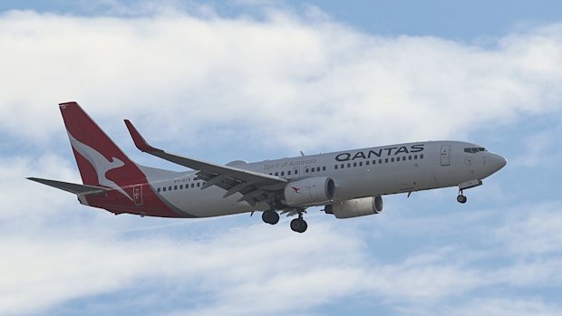 The Qantas Boeing 737 – VH-VYK – involved in the incident.